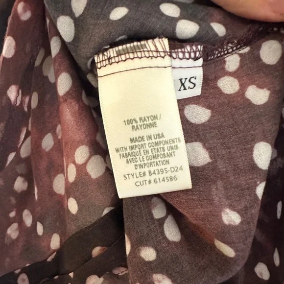 Bella Dahl Polka Dot Flowy Button Down Blouse - Picture 4 of 8